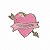 Pin para Crocs de Coração Rosa - Imagem 1