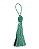 Tassel Seda Azul Turquesa 10cm - Imagem 1
