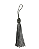 Tassel Seda Cinza 10cm - Imagem 1