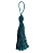 Tassel Seda Verde Água 10cm - Imagem 1