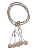 Juzu (rosário Budista) Feminino - pérola ABS com pompom marfim - Imagem 1