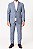 Terno Azul Claro Slim Fit Quadriculado Raffer - Imagem 1