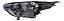 Farol Principal Ka 19 20 21 Ld Titanium Preto Com Aro Cromad - Imagem 4