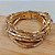 Pulseira canutilhos banhado a ouro  8 fios quadrados fosco - Imagem 1