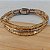 Pulseira canutilhos banhadas a ouro e rodio 3 fios - Imagem 1