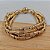 Pulseira canutilhos banhadas a ouro 4 fios - Imagem 1