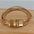 Pulseira canutilhos banhadas a ouro 6 fios - Imagem 3
