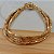 Pulseira canutilhos fosca banhado a ouro - Imagem 1