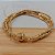 Pulseira canutilhos fosca banhado a ouro - Imagem 3