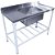 Pia Inox para Restaurante Pequena com 1 Cuba/Tanque 1,20m com Grade Inferior - Imagem 1