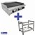 Kit Char Broiler a Gás Profissional Grelha Dupla Para Churrasco 90cm + Cavalete de Apoio Venâncio - Imagem 1