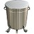 Lixeira em Aço Inox 100 Litros com Pedal e Rodizio Sebem - Imagem 1