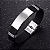 Pulseira Bracelete Masculino Borracha Placa Aco inox - Imagem 3