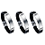 Pulseira Bracelete Masculino Borracha Placa Aco inox - Imagem 1