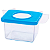 Comedouro 1 Furo com Gancho Cristal Azul para Pássaros 30mL - Imagem 1