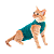 Roupa Pós Cirúrgica Castração Arte Animal Cores Lady (Fêmea) para Cães e Gatos - Imagem 1