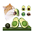 Abacate De Brinquedo Para Gatos Com Catnip Erva Gato Natural - Imagem 1