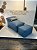 Conjunto Puff G  Standard + 1 Peseira + 1 Almofada cor Indigo 306 - Imagem 1