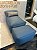 Conjunto Puff G  Standard + 1 Peseira + 1 Almofada cor Indigo 306 - Imagem 2