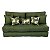 Futon Smooth Duplo Verde + Acessorios - Imagem 1