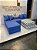 Futon Smooth Duplo + Futons Modulares + Acessorios Combinação Azul Royal com Azul Geometrico - Imagem 3