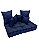 Futon Turco Azul Marinho + Almofadas - Imagem 3