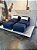 Conjunto Puff M Standard + 2 Peseiras  cor marinho + 2 Almofadas off white - Imagem 2