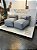 Conjunto Puff G  Standard + 2 Peseiras + 1 Almofada cor cinza - Imagem 4