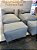 Conjunto Puff G  Standard + 2 Peseiras + 1 Almofada cor cinza - Imagem 2