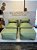 Conjunto Puff M Standard + 2 Peseiras   + 2 Almofadas  Verde 301 - Imagem 3