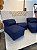 Conjunto Puff G PREMIUM + 2 Peseiras + 1 Almofada cor marinho - Imagem 2