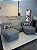 Conjunto Puff G PREMIUM + 1 Peseira + 1 Almofada cor cinza - Imagem 2