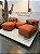 Conjunto Puff G Standard + 1 Peseira + 1 Almofada cor Terra Cota - Imagem 2