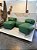 Conjunto Puff G Standard + 1 Peseira + 2 Almofadas cor verde - Imagem 2