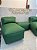 Conjunto Puff G Standard + 1 Peseira + 2 Almofadas cor verde - Imagem 1