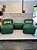 Conjunto Puff G PREMIUM + 1 Peseira + 1 Almofada cor Verde - Imagem 1