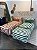 Conjunto Puff G Standard + 2 Peseiras + 1 Almofada cor listrado verde e listrado terra cota - Imagem 2