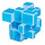 Cubo Mágico Mirror Blocks - Ice Amber Color - Azul (Transparente) - Imagem 2