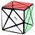 Cubo Mágico Axis Cube Qiyi Preto - Imagem 1