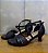 Sandália Corino Preto com detalhe em glitter 4 cm - Imagem 4