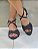 Sandália Corino Preto com detalhe em glitter 4 cm - Imagem 2