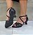 Sandália Corino Preto com detalhe em glitter 4 cm - Imagem 3