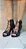 Botinha Cetim Preto glitter preto e tela preta 7 cm - Imagem 3