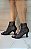Botinha Cetim Preto glitter preto e tela preta 7 cm - Imagem 2