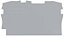 2002-1291 | WAGO | Placa Final Tampa 0.8mm Cinza para Bornes 2002-12xx - Imagem 1