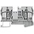 8WH2000-0AK00 | Siemens | Terminal Block 16mm² Bege 800V/76A - Borne de Passagem com Parafuso - Imagem 1