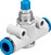 GRO-QS-8 | Festo | Regulador de Fluxo Bidirecional Tubo 8mm GRO-QS-8 - Imagem 1