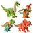 Kit Com 4 Dinossauros Monta E Desmonta Com Ferramentas Educativo Interativo Criativo Para Crianças - Imagem 1