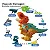 Kit Com 4 Dinossauros Monta E Desmonta Com Ferramentas Educativo Interativo Criativo Para Crianças - Imagem 3
