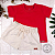 Conjunto Infantil Camiseta e Short Linho Unissex Veste do RN a 4 Anos - Imagem 2